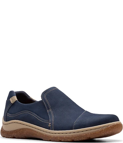 Clarks Artisan Orlene Slip Nubuck Suede Slip On Sneakers