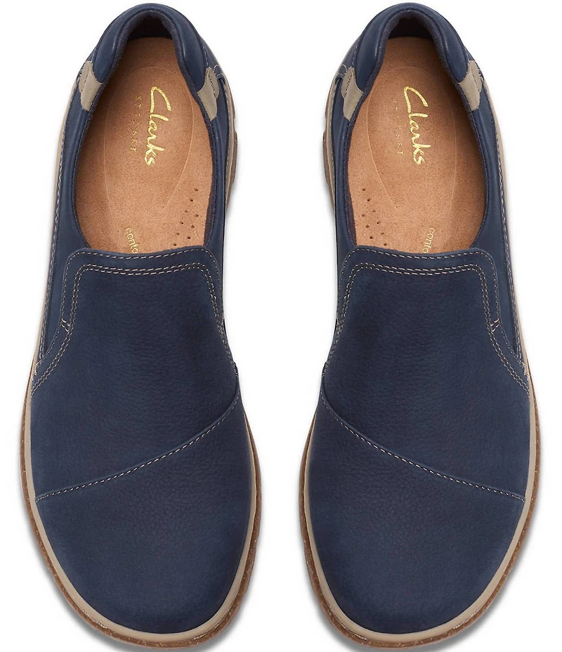 Clarks Artisan Orlene Slip Nubuck Suede Slip On Sneakers