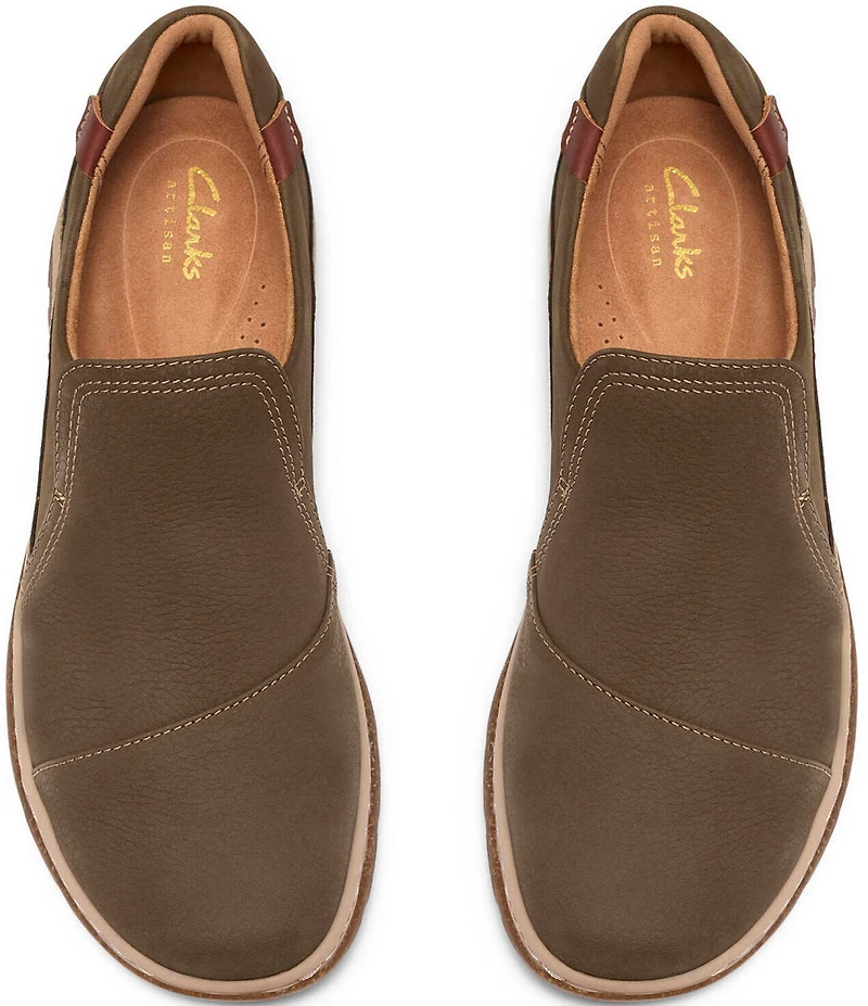 Clarks Artisan Orlene Slip Nubuck Suede Slip On Sneakers