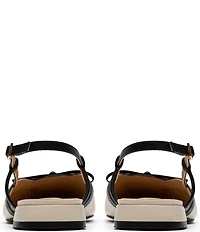 Clarks Sensa15 Bow Leather Pointed Toe Slingback Dress Flats
