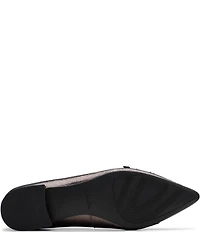 Clarks Signature Sensa15 Strap Embossed Leather Pointed Toe Flats