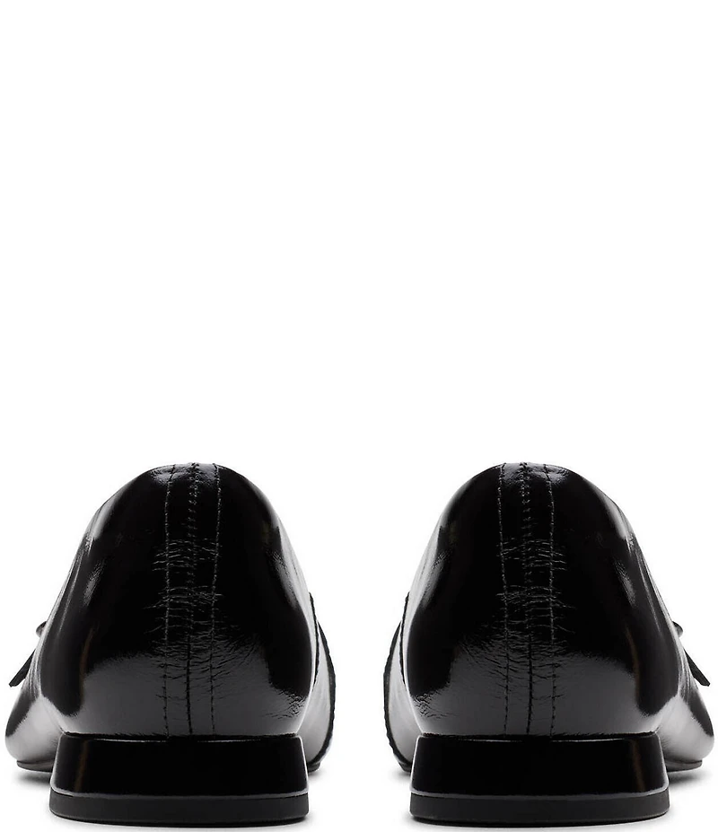 Clarks Signature Sensa15 Strap Patent Leather Buckle Hardware Pointed Toe Flats