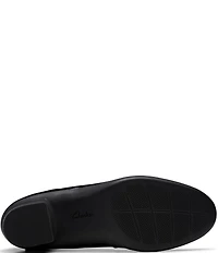 Clarks Artisan Shaya Poppy Patent Leather Block Heel Pumps
