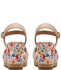 Clarks Signature Chicly Floral Print Platform Wedge Sandals