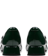 Clarks Signature Daiss 30 Shine Patent Leather Double Strap Mary Jane Pumps