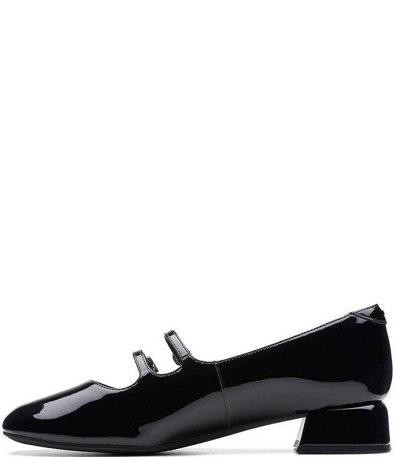 Clarks Signature Daiss 30 Shine Patent Leather Double Strap Mary Jane Pumps