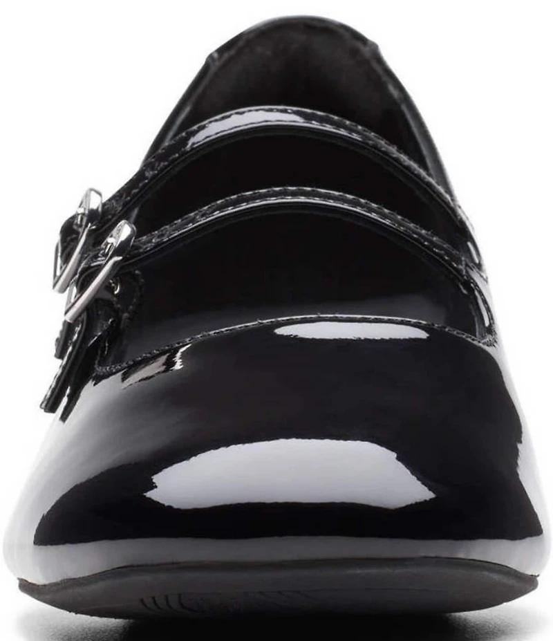 Clarks Signature Daiss 30 Shine Patent Leather Double Strap Mary Jane Pumps
