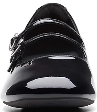 Clarks Signature Daiss 30 Shine Patent Leather Double Strap Mary Jane Pumps