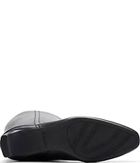 Clarks Signature Edina Leather Snip Toe Tall Boots