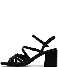 Clarks Signature Ezoria Strappy Leather Block Heel Dress Sandals