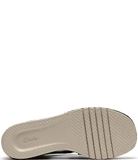 Clarks Signature Kidiki Sun Nubuck Suede Lizard Print Wedge Sandals