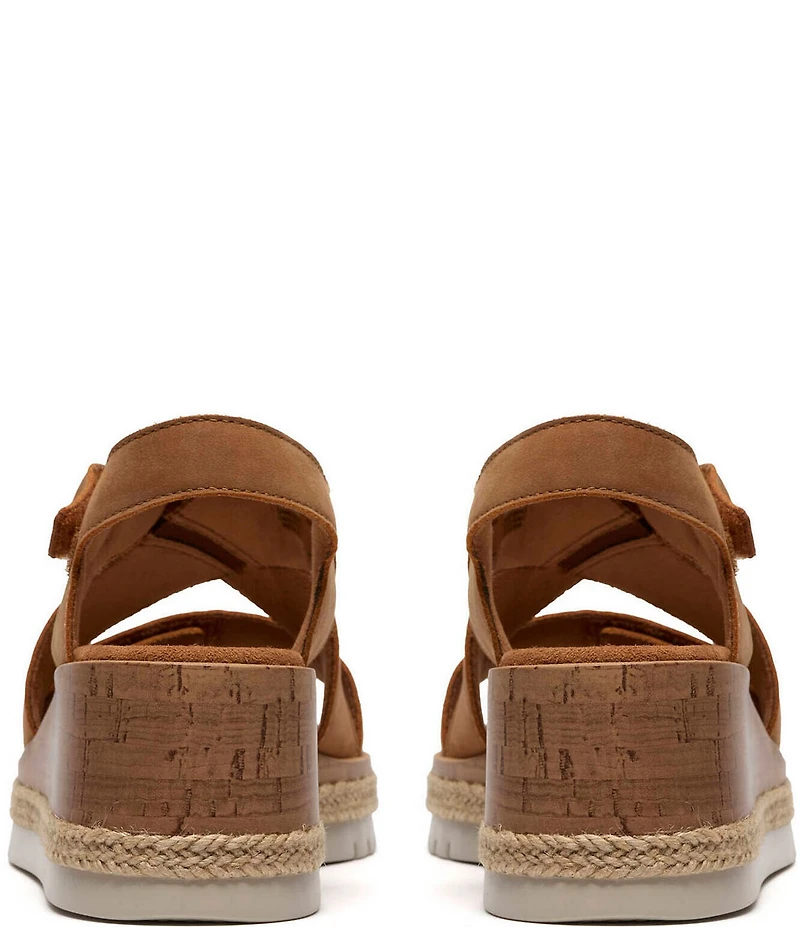 Clarks Signature Kidiki Sun Nubuck Suede Wedge Sandals