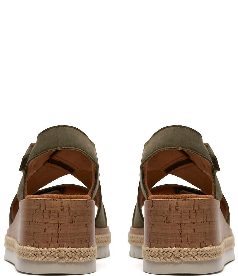 Clarks Signature Kidiki Sun Nubuck Suede Wedge Sandals