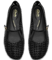 Clarks Signature Livia Sky Woven Mary Jane Ballet Flats