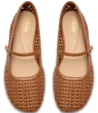 Clarks Signature Livia Sky Woven Mary Jane Ballet Flats