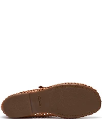 Clarks Signature Livia Sky Woven Mary Jane Ballet Flats