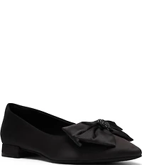 Clarks Signature Sensa 15 Bella Satin Pointed Toe Jeweled Bow Pumps