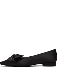 Clarks Signature Sensa 15 Bella Satin Pointed Toe Jeweled Bow Pumps
