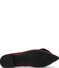 Clarks Signature Sensa 15 Bella Satin Pointed Toe Jeweled Bow Pumps