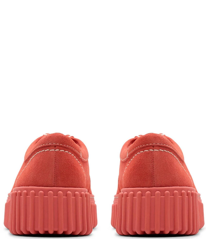 Clarks Signature Torhill Bee Embossed Suede Platform Moc-Toe Loafers