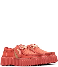 Clarks Signature Torhill Bee Embossed Suede Platform Moc-Toe Loafers