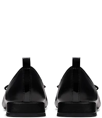 Clarks Signature Ubree 15 Poppy Patent Leather Bow Detail Cap Toe Ballet Flats