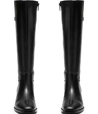Clarks Signature Wrenn Hi Leather Block Heel Tall Boots