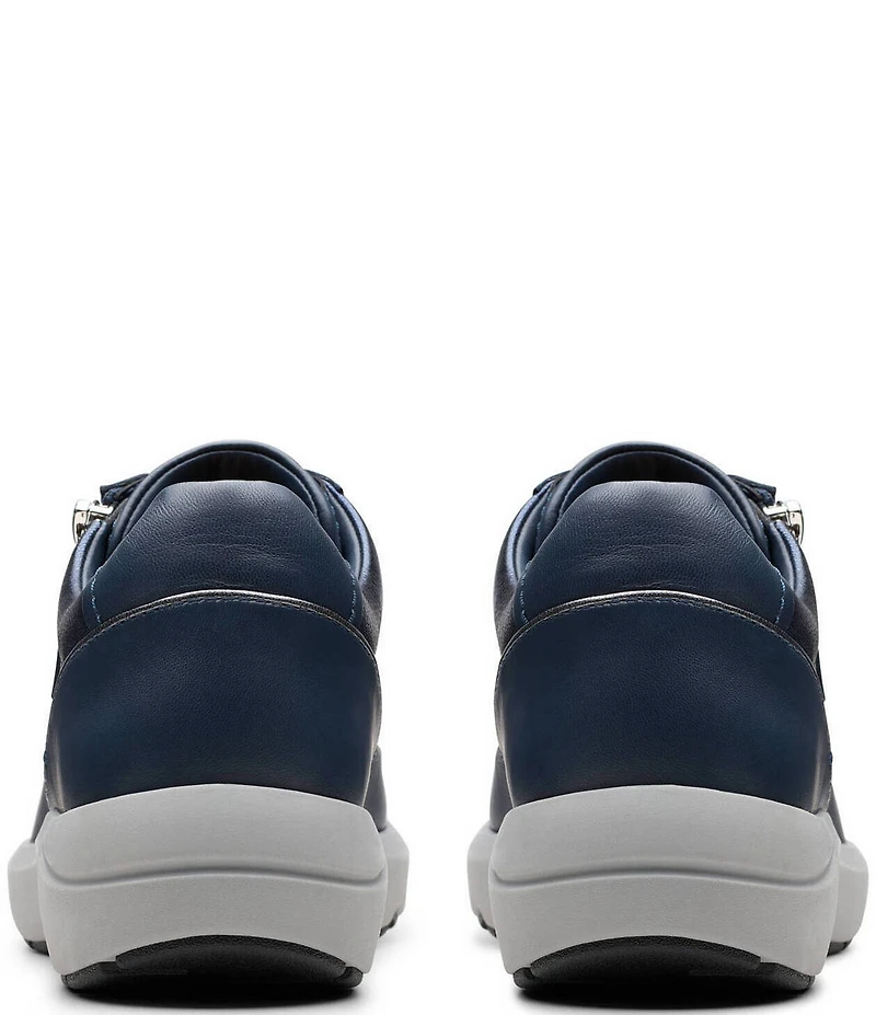 Clarks Signature Tivoli Leather Side Zip Wedge Sneakers