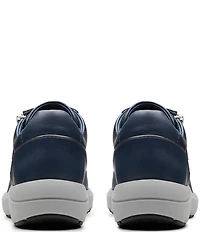 Clarks Signature Tivoli Leather Side Zip Wedge Sneakers