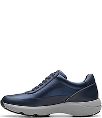 Clarks Signature Tivoli Leather Side Zip Wedge Sneakers