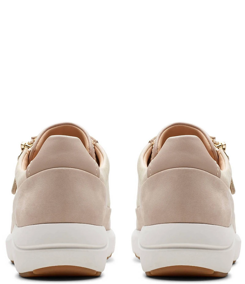 Clarks Signature Tivoli Leather Side Zip Wedge Sneakers