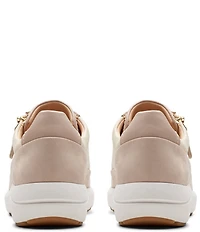 Clarks Signature Tivoli Leather Side Zip Wedge Sneakers