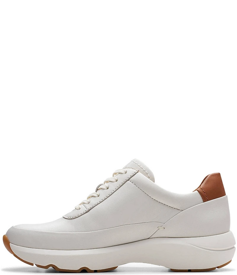 Clarks Signature Tivoli Leather Side Zip Wedge Sneakers
