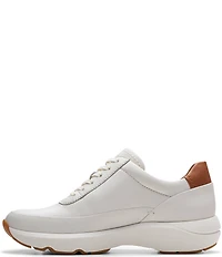 Clarks Signature Tivoli Leather Side Zip Wedge Sneakers