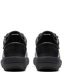 Clarks Signature Tivoli Leather Side Zip Wedge Sneakers