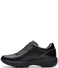 Clarks Signature Tivoli Leather Side Zip Wedge Sneakers