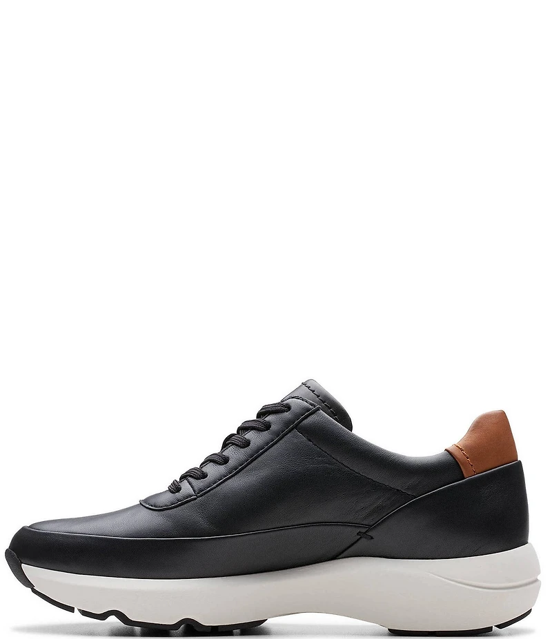 Clarks Signature Tivoli Leather Side Zip Wedge Sneakers