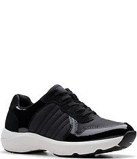Clarks Tivoli Sport Leather and Fabric Sneakers