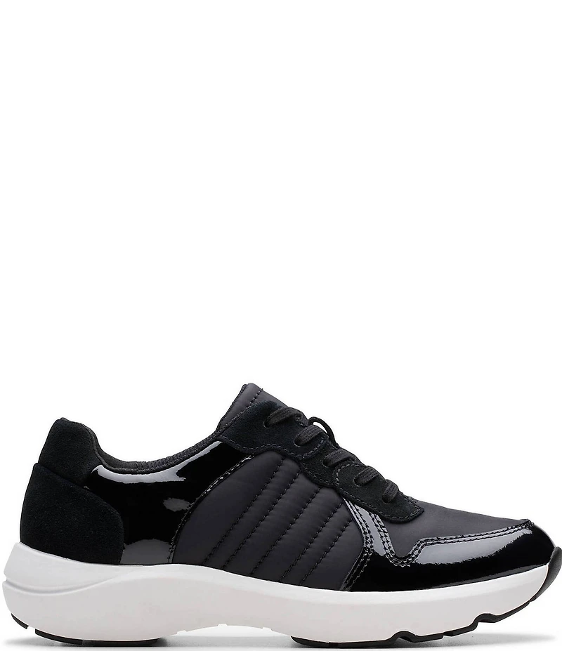 Clarks Tivoli Sport Leather and Fabric Sneakers