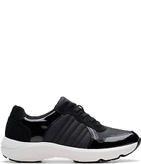 Clarks Tivoli Sport Leather and Fabric Sneakers