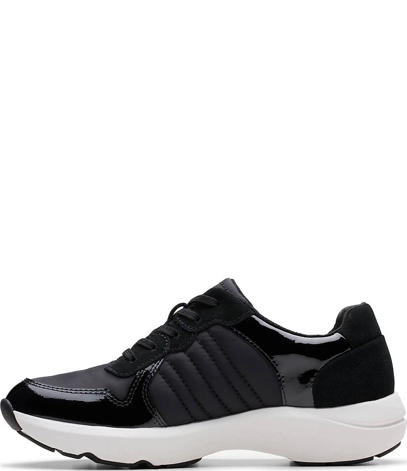 Clarks Tivoli Sport Leather and Fabric Sneakers