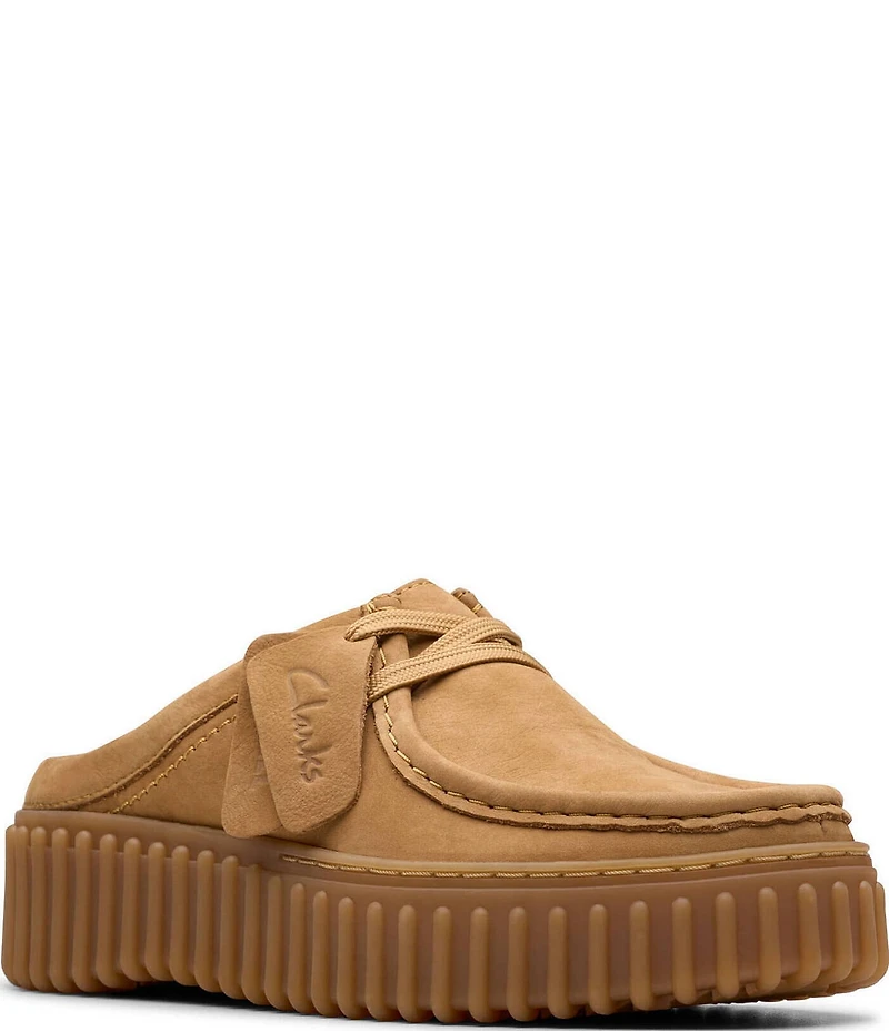 Clarks Torhill Nubuck Mules