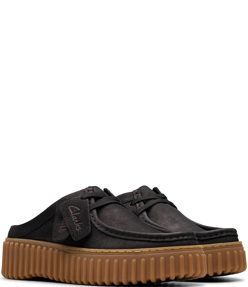Clarks Torhill Nubuck Mules