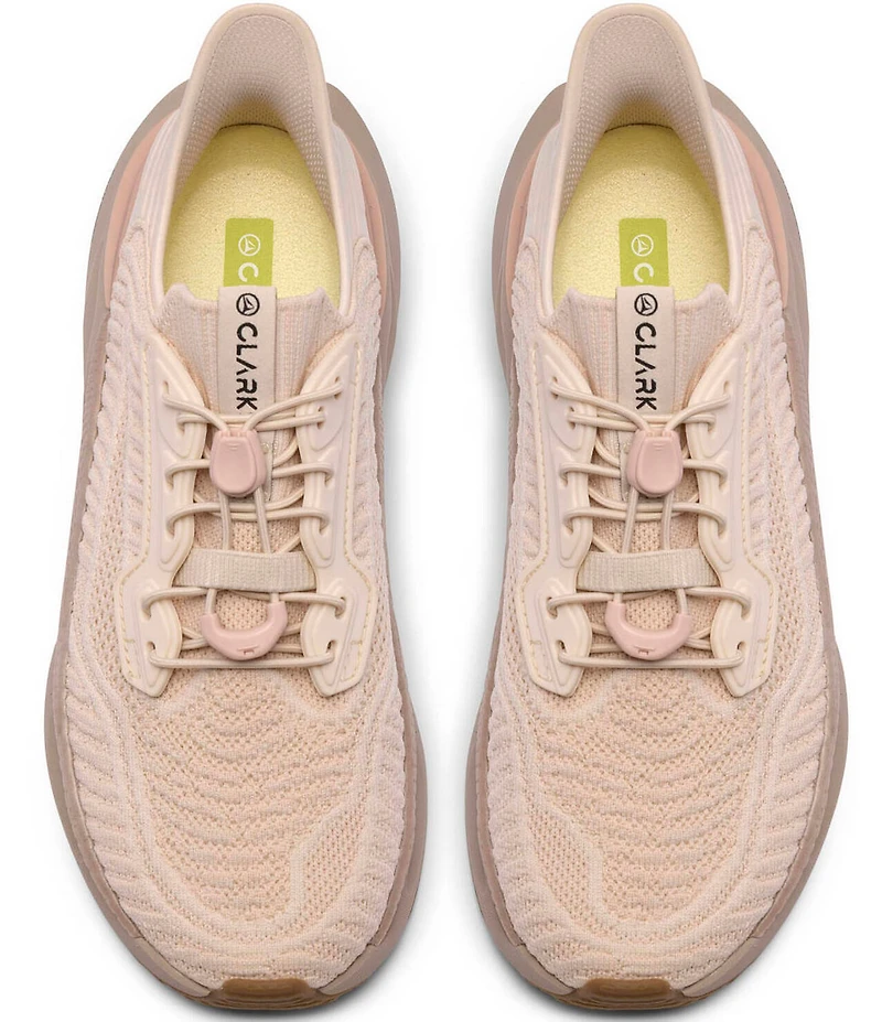 Clarks Women's Pace Rise Knit Toggle Lace Sneakers