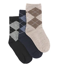 Class Club Little/Big Boys 3-Pack Mini Argyle Dress Socks