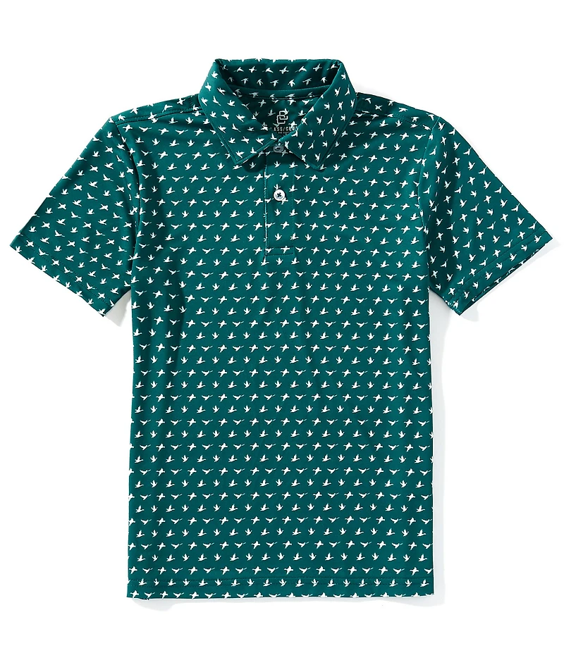 Class Club Big Boys Ducks Flying Short Sleeve Polo Shirt