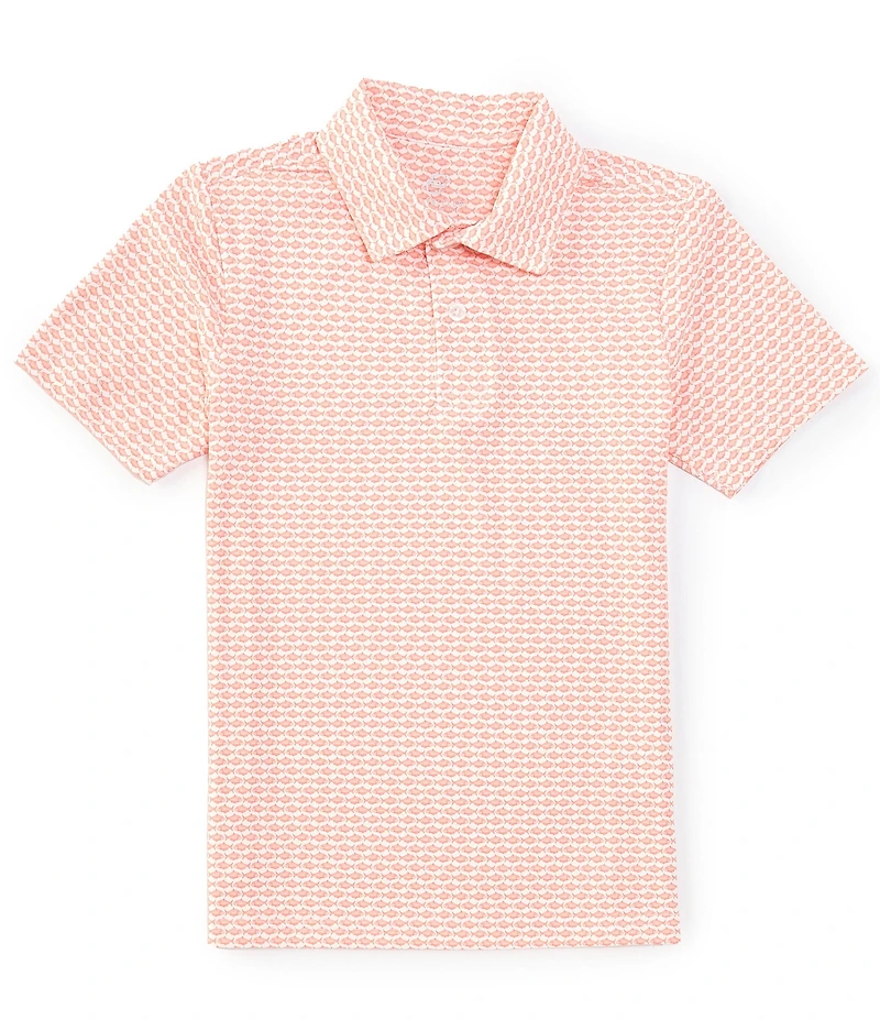 Class Club Big Boys Fish Print Synthetic Polo Shirt