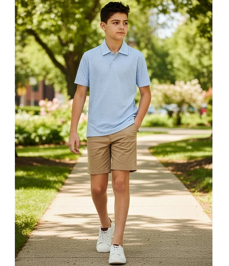 Class Club Big Boys Fish Print Synthetic Polo Shirt