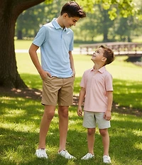 Class Club Big Boys Fish Print Synthetic Polo Shirt