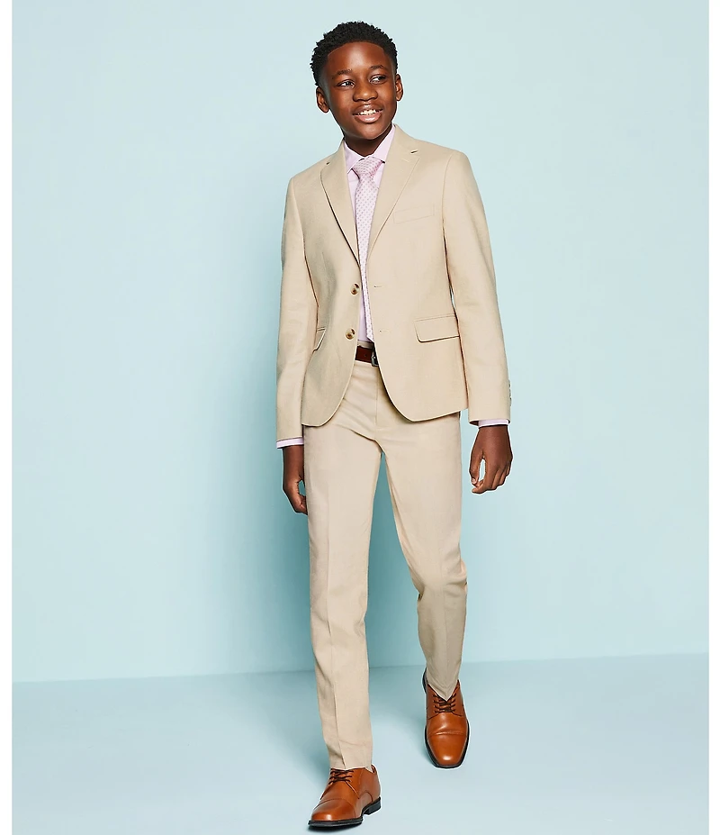 Class Club Big Boys Linen Blend Notch Lapel Blazer